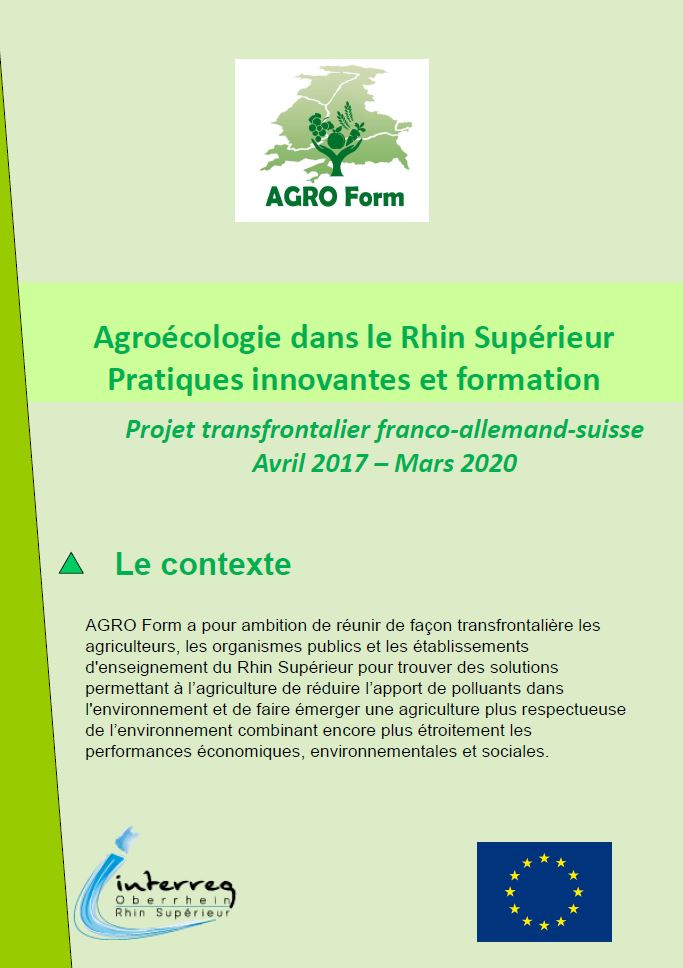 Flyer de présentation du projet AGRO Form